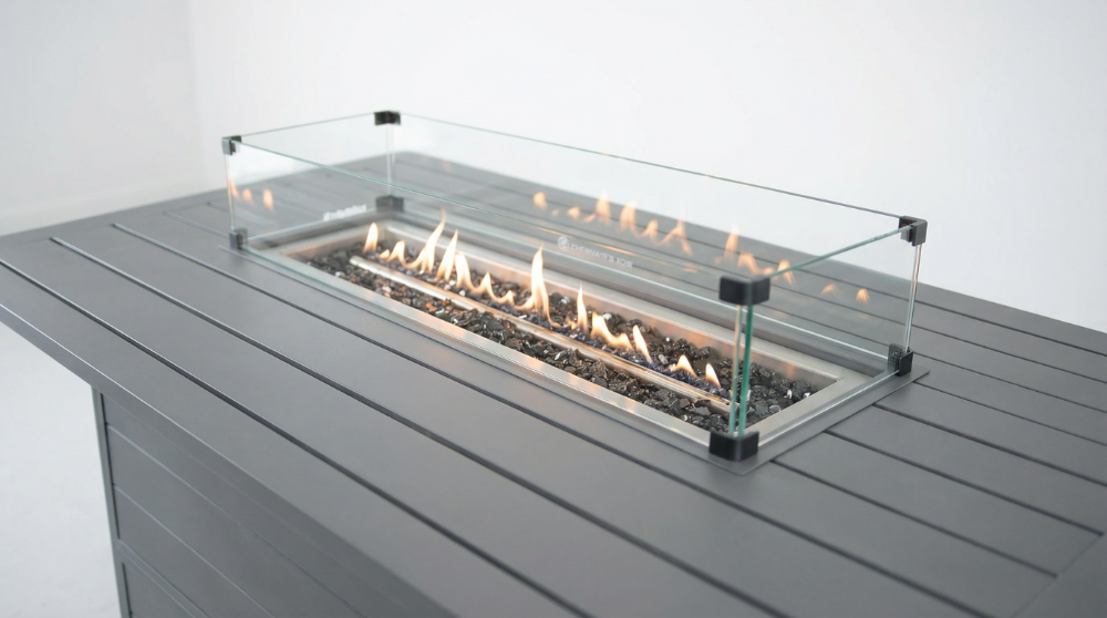 Bondi Gas Fire Pit Bar Table Gunmetal image 2