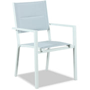 Mayfair Aluminium Padded Sling Dining Chair - White image 0