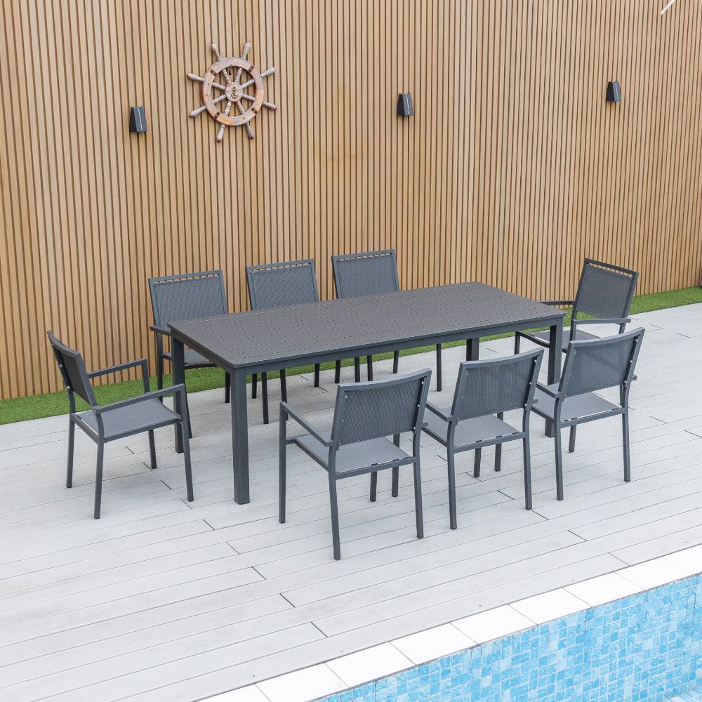 Noosa 9 Piece Dining - Gunmetal image 3