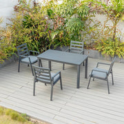 Bondi 5 Piece Dining (140/76) - Gunmetal image 0
