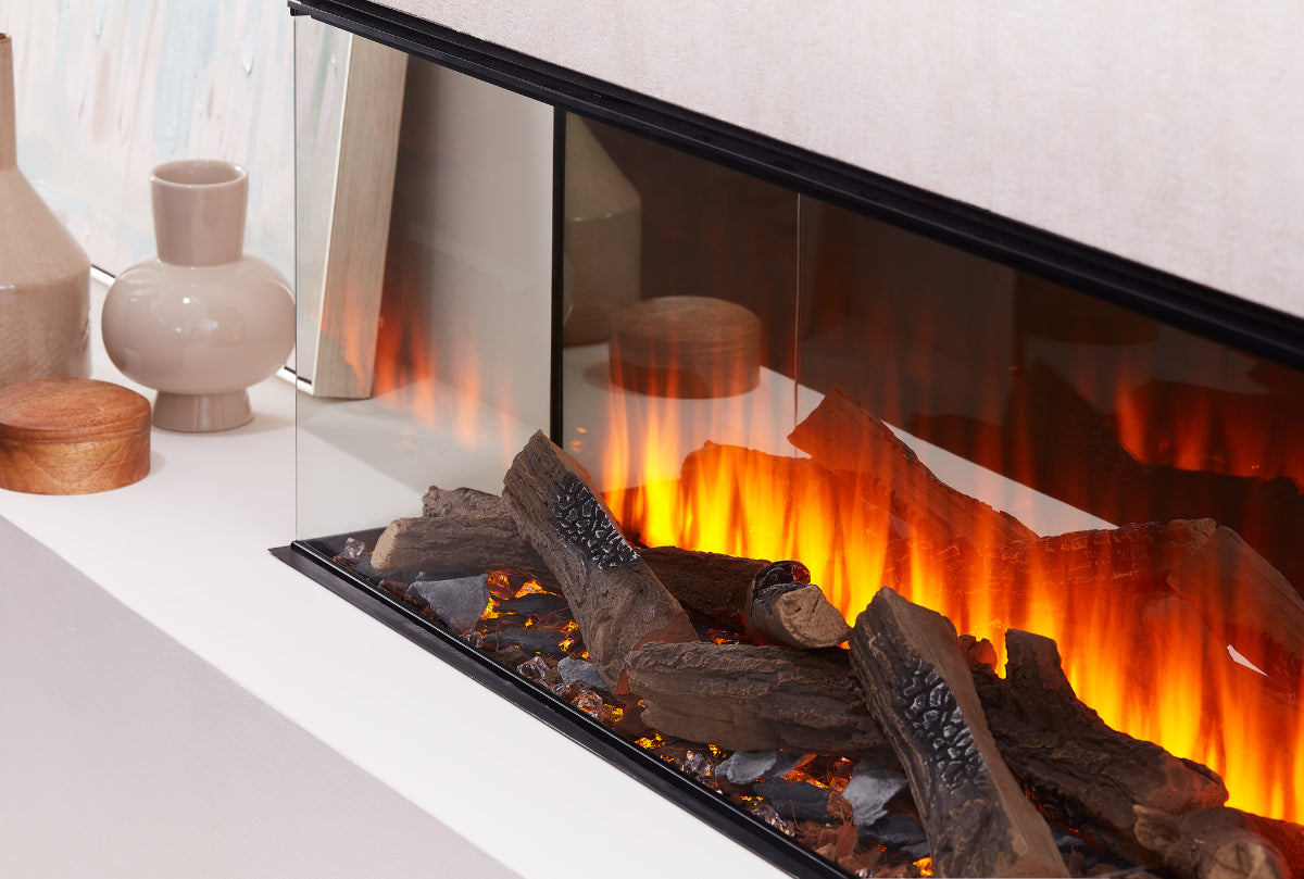 New Forest 1200 Electric Fire with Real Logs image 3