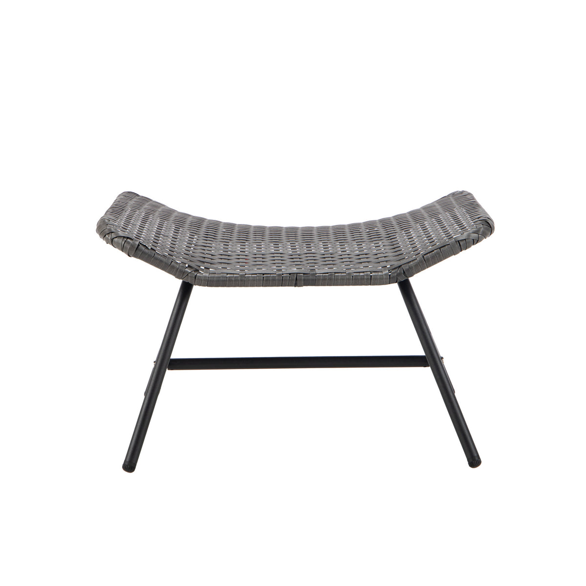 Avoca Double Egg Lounge Charcoal – charcoal woven wicker ottoman frame without cushion