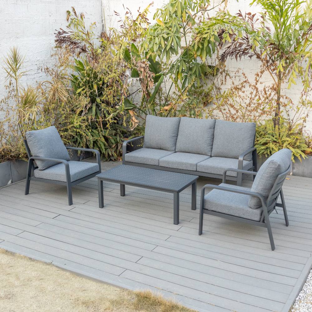 Bondi Triple 4 Piece Lounge - Gunmetal image 1