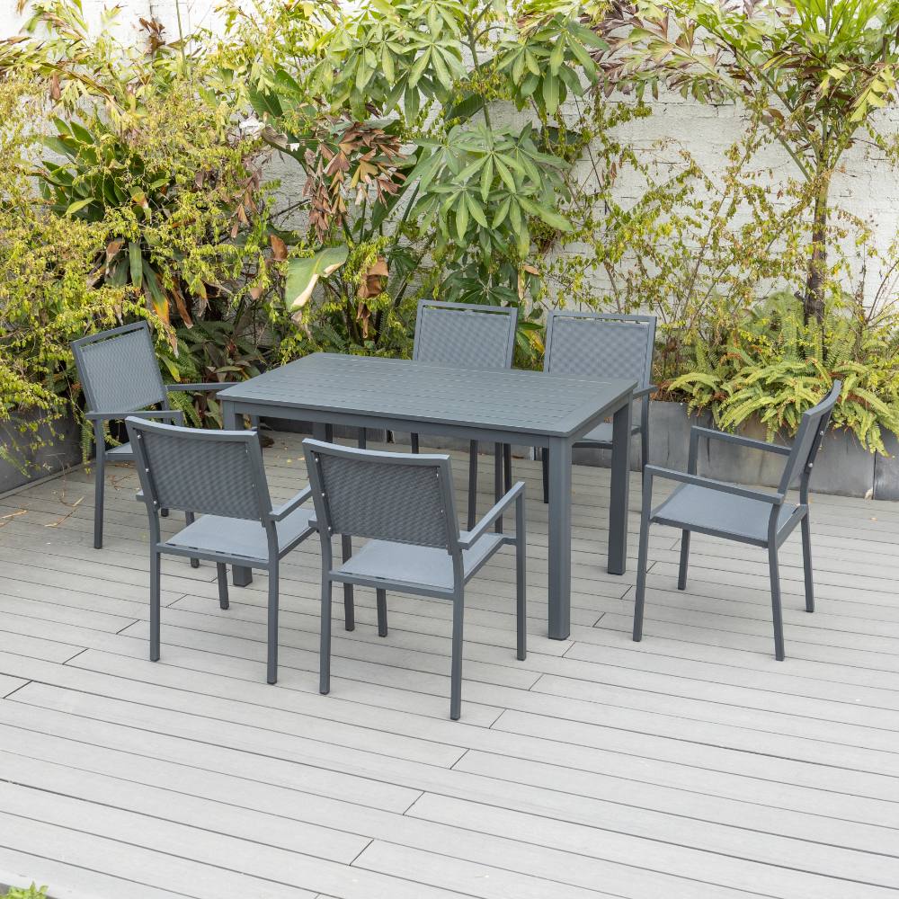 Noosa 7 Piece Dining (140/76) - Gunmetal image 0