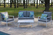 Noosa Double 4 Piece Lounge Set - White outdoor furniture setting - view 1