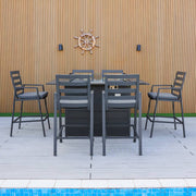 Bondi Bar Gas Fire Pit 7 Piece - Gunmetal image 0