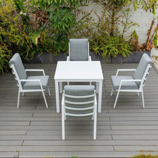 Bondi Highback 5-Piece Dining - White image 3