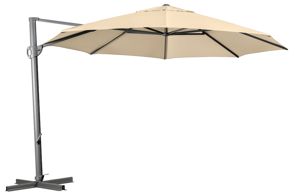 Savannah 380 Octagonal Cantilever Umbrella – Natural Canopy image 0