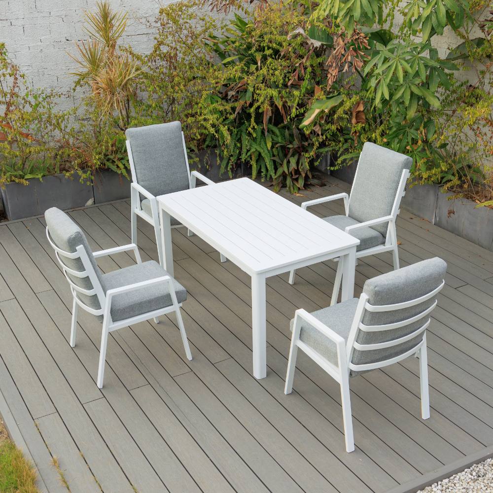 Bondi High Back 5 Piece Dining (140/76) - White image 1