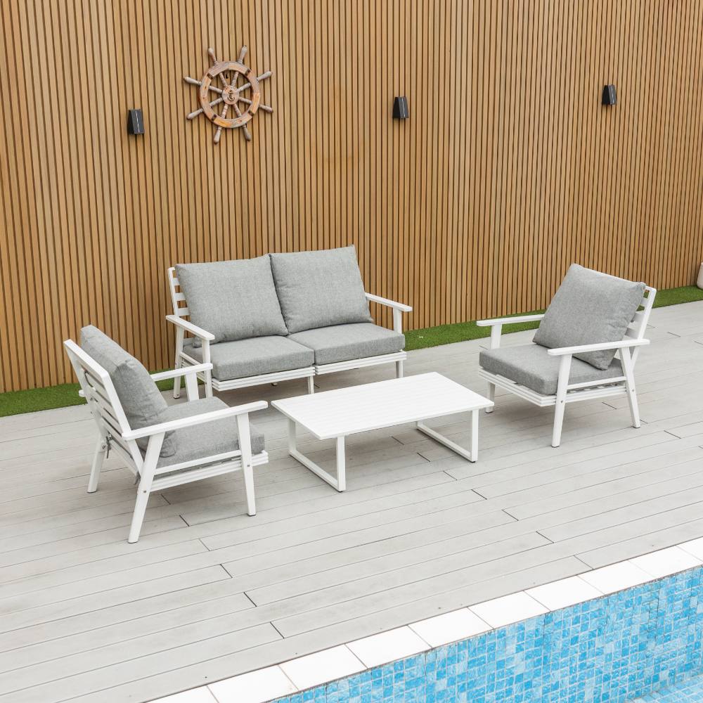 Coogee 4 Piece Lounge White image 3