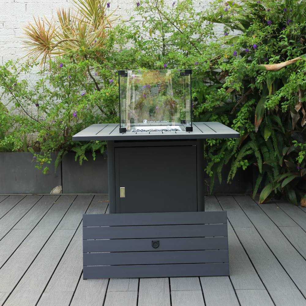 Bondi Gas Fire Pit Coffee Table - Gunmetal image 4