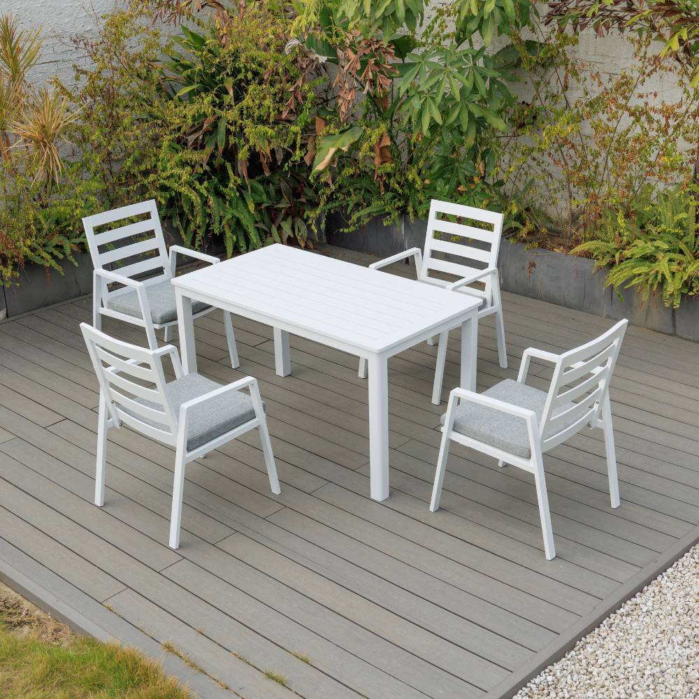 Bondi 5 Piece Dining (140/76) - White image 2