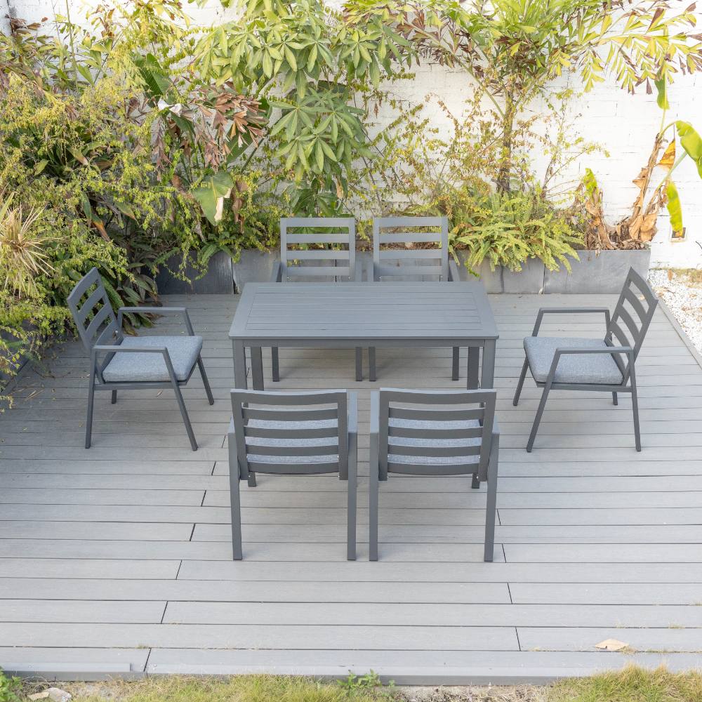 Bondi 7 Piece Dining (140/76) - Gunmetal image 0
