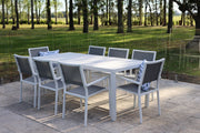 Noosa Dining Table 200 x 90cm - White shown with matching Noosa dining chairs - view 1