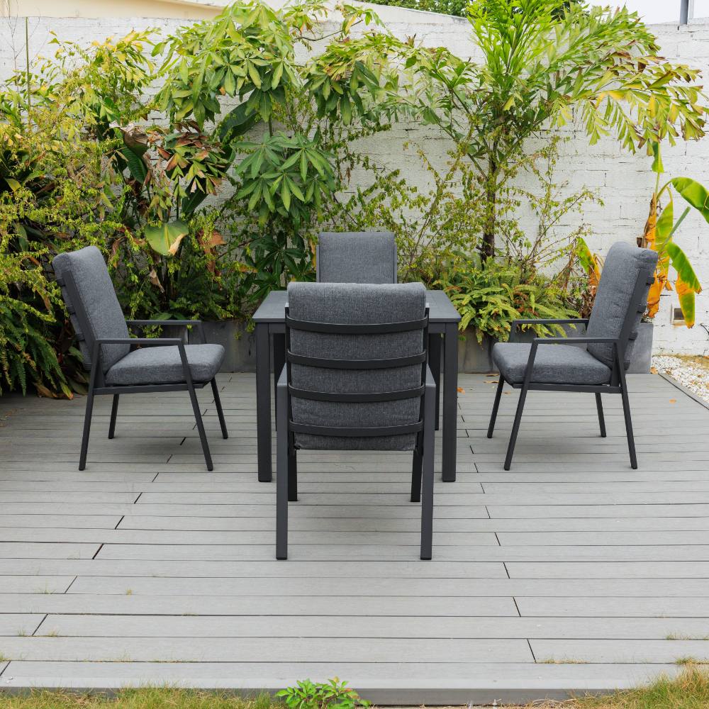 Bondi High Back 5 Piece Dining - Gunmetal image 2