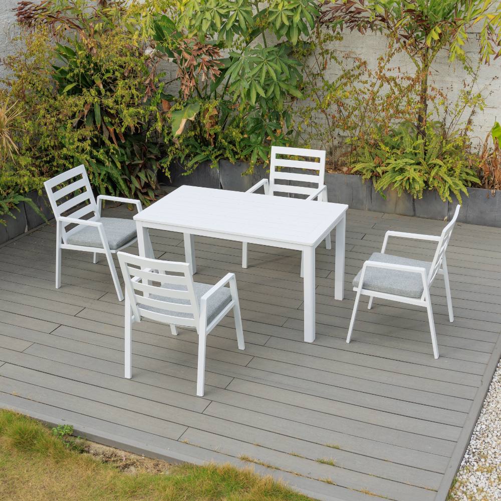 Bondi 5 Piece Dining (140/76) - White image 0