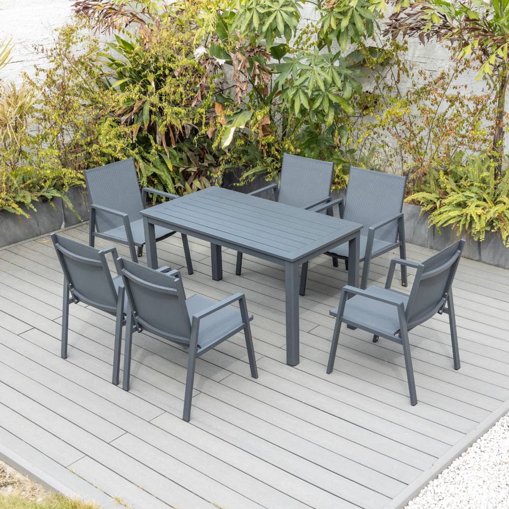 Bondi Sling 7 Piece Dining (140/76) - Gunmetal image 1
