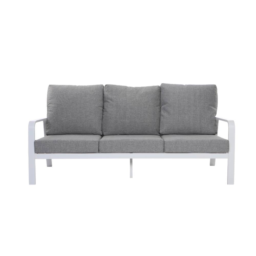 Bondi 4 Piece Triple Lounge with Gas Fire Pit Coffee Table - White image 8