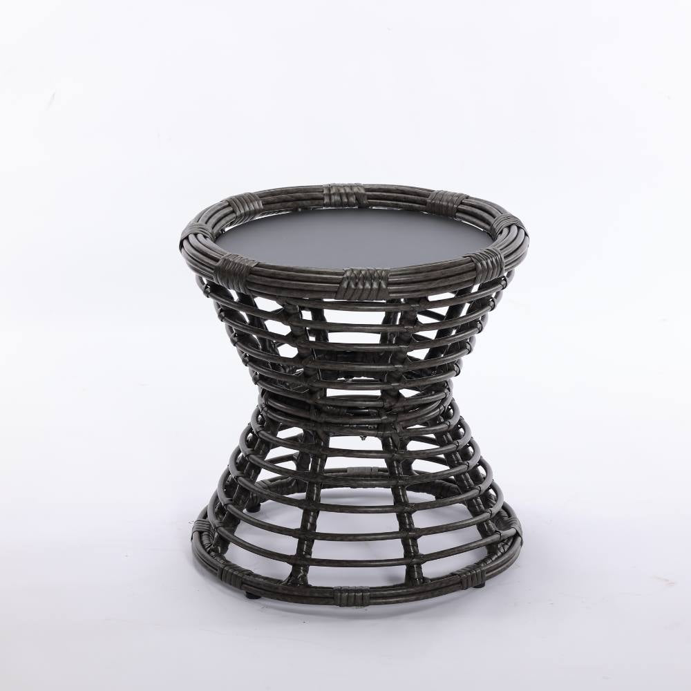 Dubai 3-Piece Swivel Balcony Set - Charcoal Wicker image 11