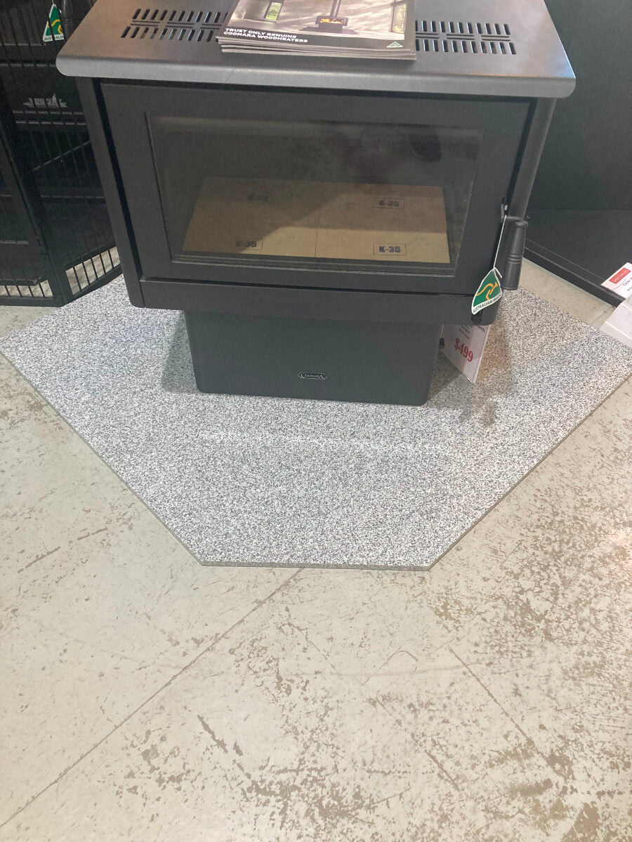 Granite Slab Hearth 1200x1200 Corner Speckled Grey image 0