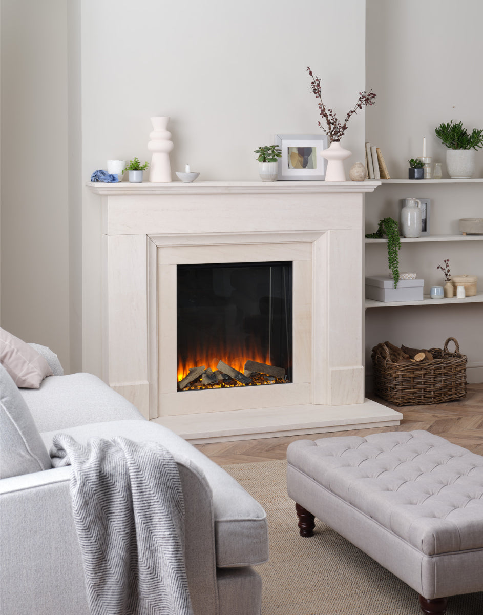 New Forest 650SQ Electric Fire with deluxe Real Logs image 0