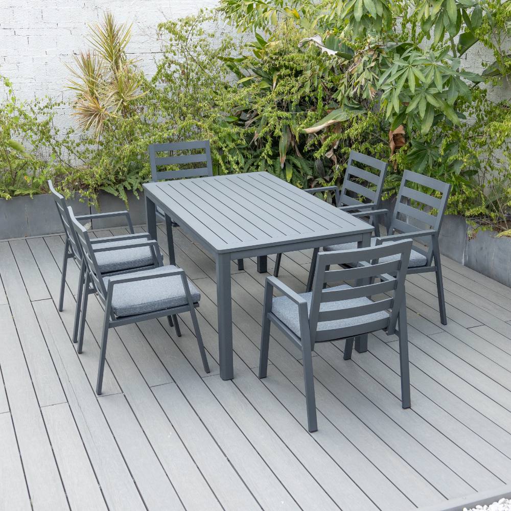 Bondi 7 Piece Dining (160/93) - Gunmetal image 3