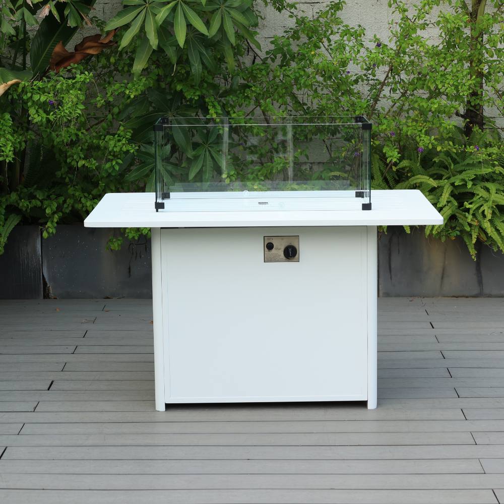 Bondi Gas Fire Pit Coffee Table - White image 1