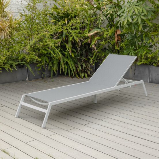Bondi Armless Sun Lounge - White image 5