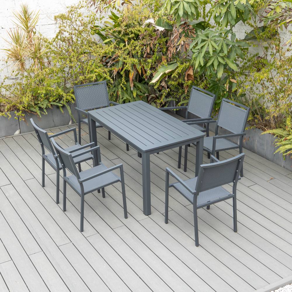 Noosa 7 Piece Dining (140/76) - Gunmetal image 2
