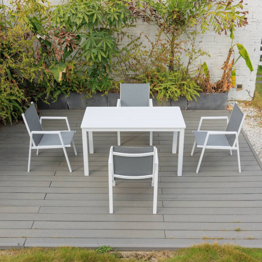 Bondi Sling 5 Piece Dining (140/76) - White image 0