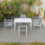 Bondi Sling 5 Piece Dining (140/76) - White image 0