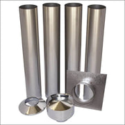 6" Wood Heater Chimney Kit Stainless Steel image 0