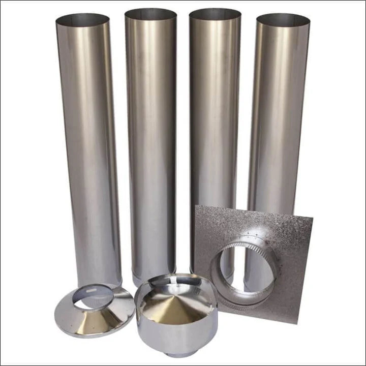 6" Wood Heater Chimney Kit Stainless Steel image 0