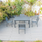 Noosa 5 Piece Dining (140/76) - Gunmetal image 0
