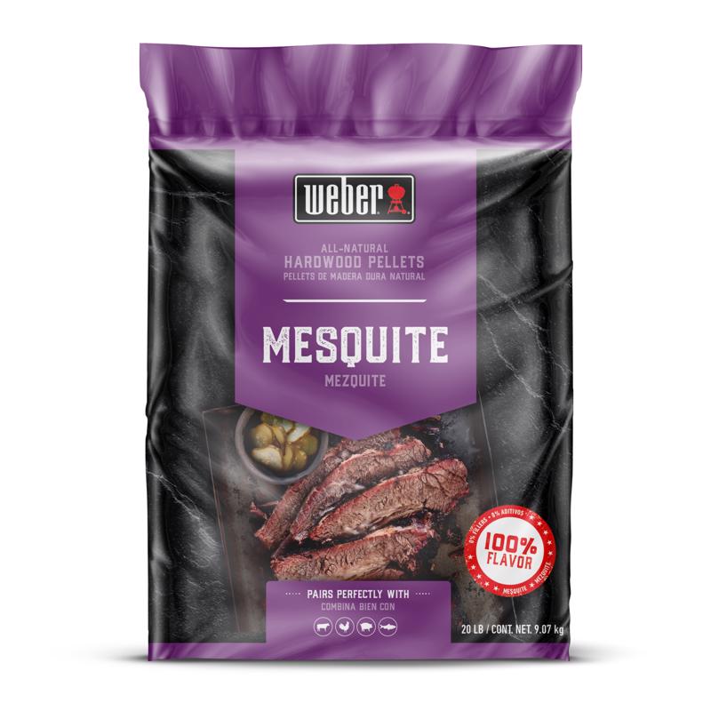 Weber Mesquite All-Natural Hardwood Pellets 9kg product pack