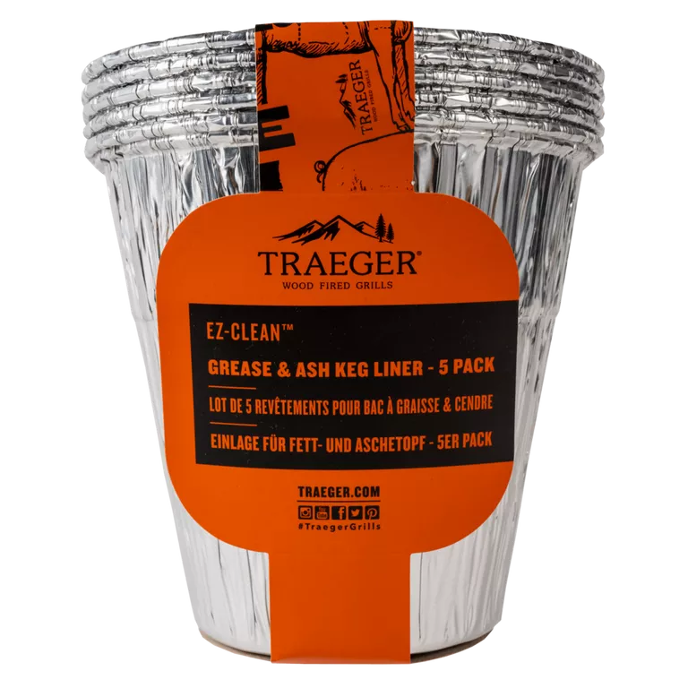 Traeger EZ-Clean Grease & Ash Keg Liner – 5 Pack